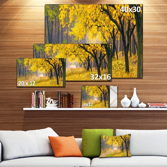 Designart - Bright Yellow Autumn Forest